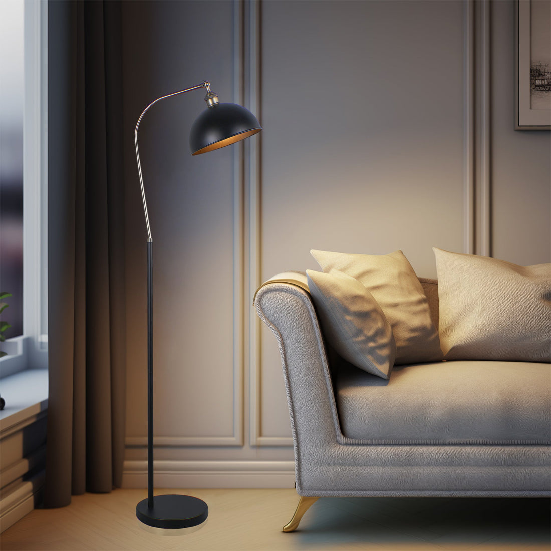 Lenna Floor Lamp - Black