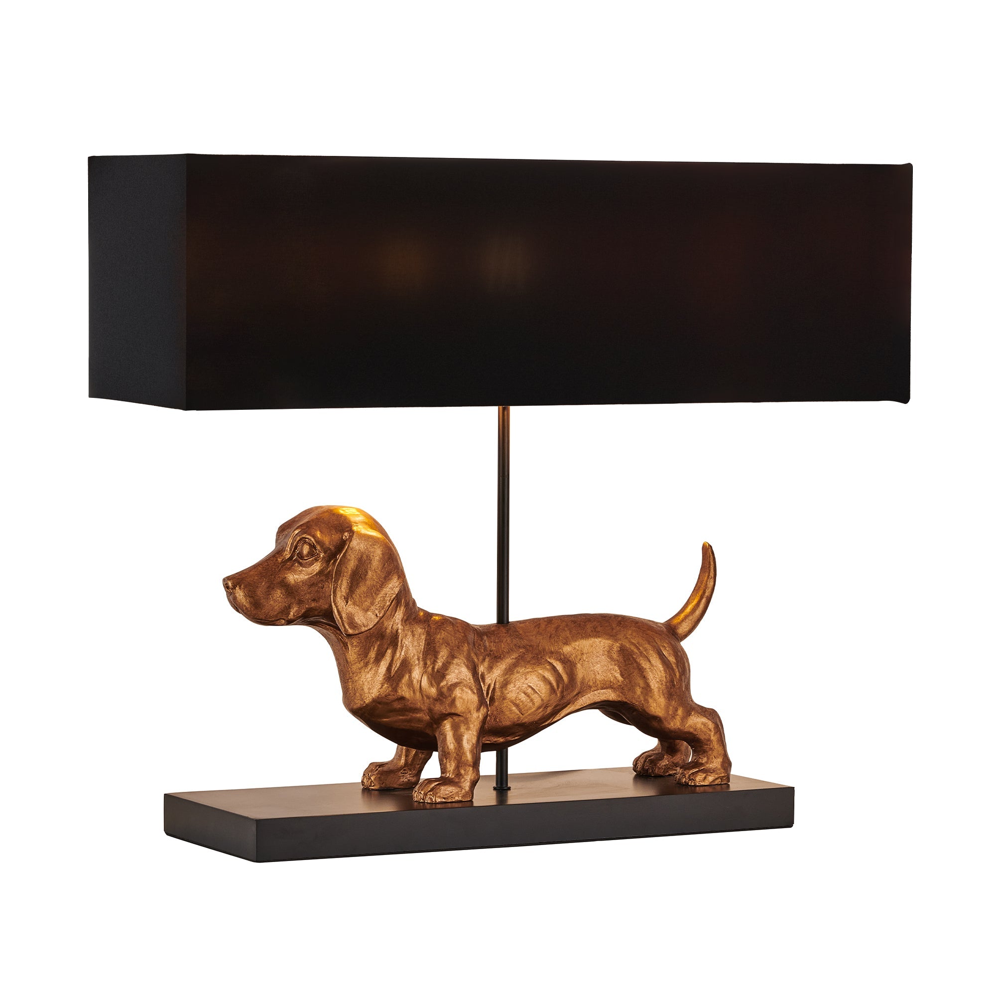 Dachshund Elegance Table Lamp - Gold