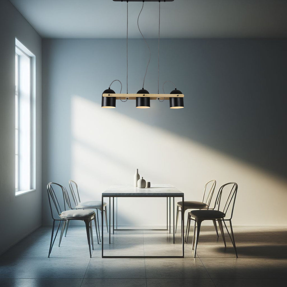 Pivota 3 Lights Pendant Lignt - Black