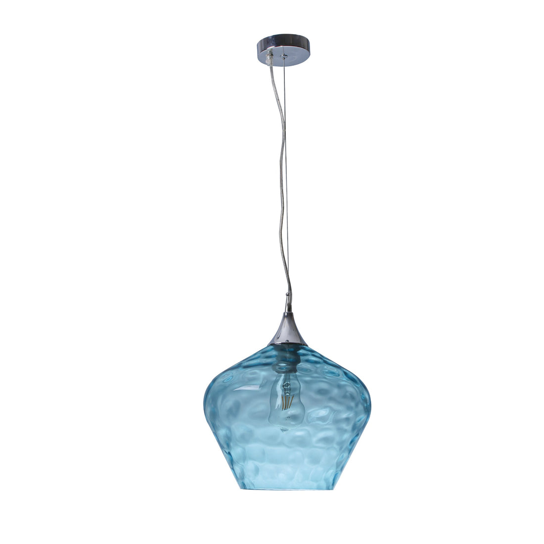 Zyla Glass Pendant Light - Blue/Amber