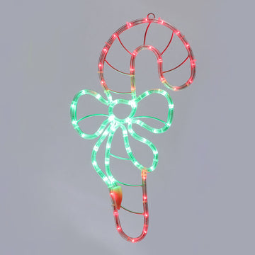 LED Candy Cane Rope Light Silhouette