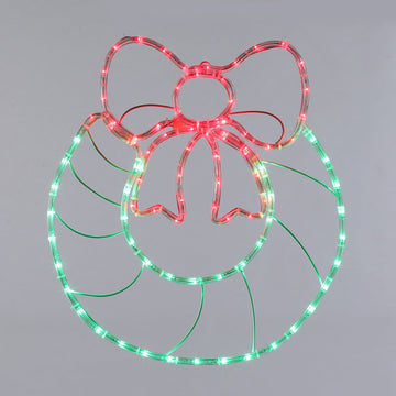 LED Christmas Wreath Silhouette