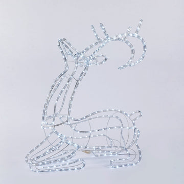 LED 3D Sitting Reindeer Silhouette - 2 Colour Options