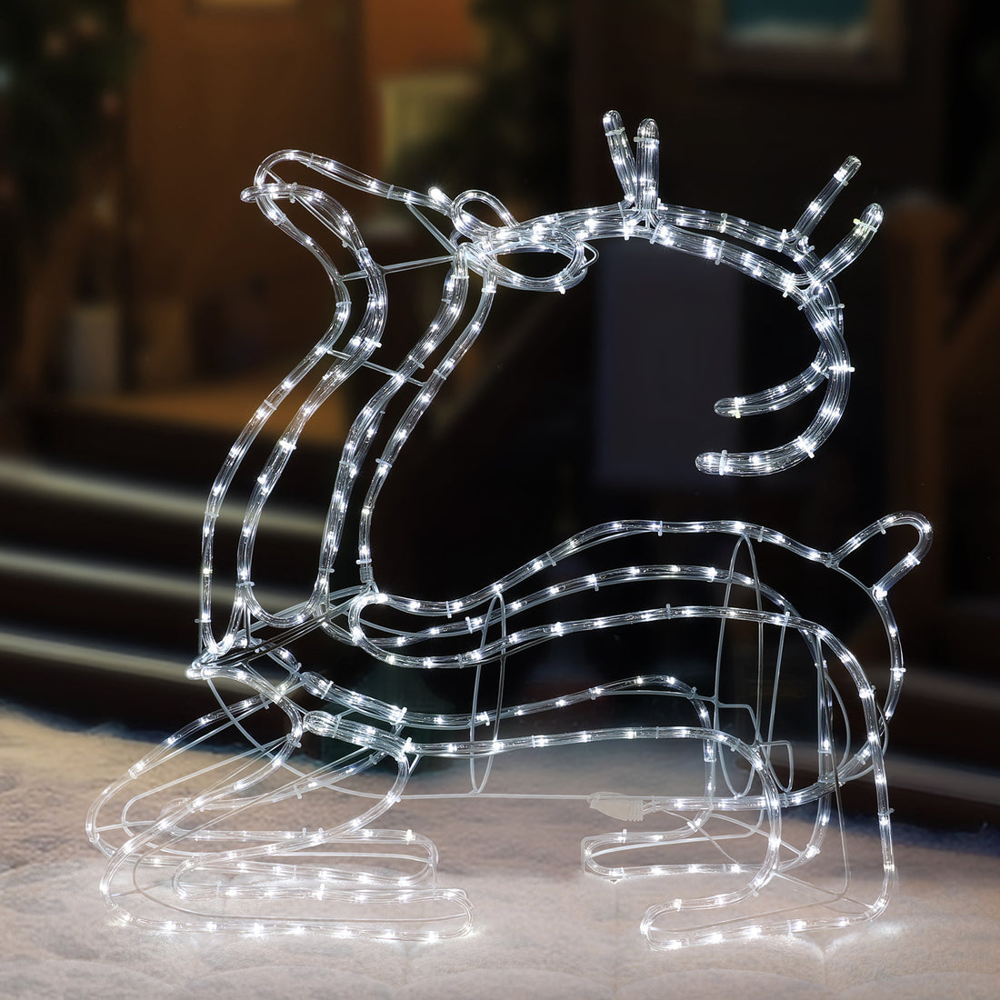 LED 3D Sitting Reindeer Silhouette - 2 Colour Options