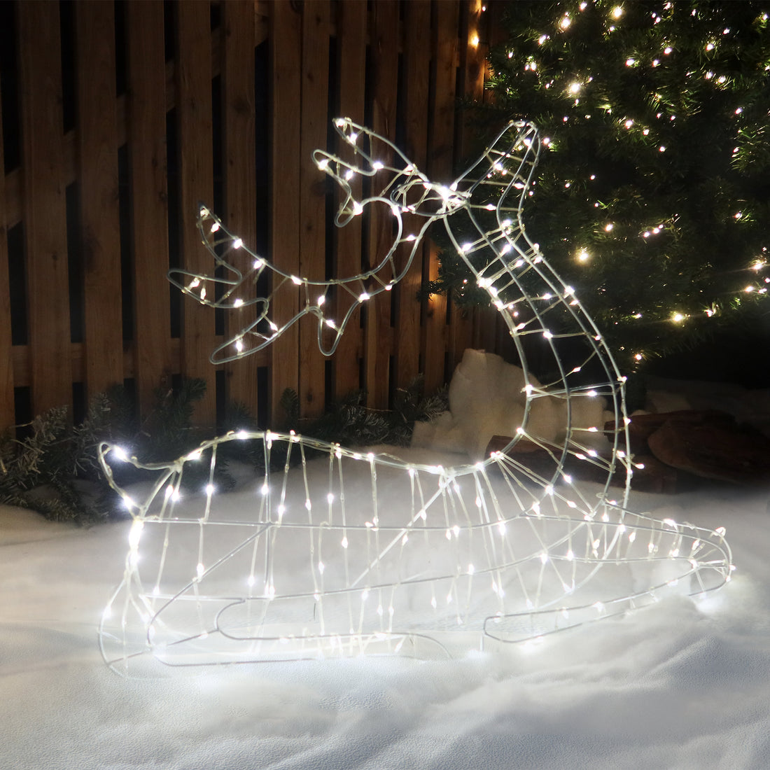 LED Pre-Lit Sitting Reindeer