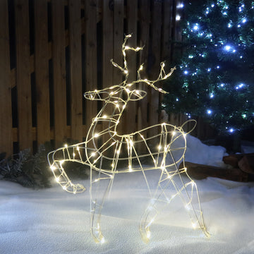 LED Pre-Lit Reindeer Head Up