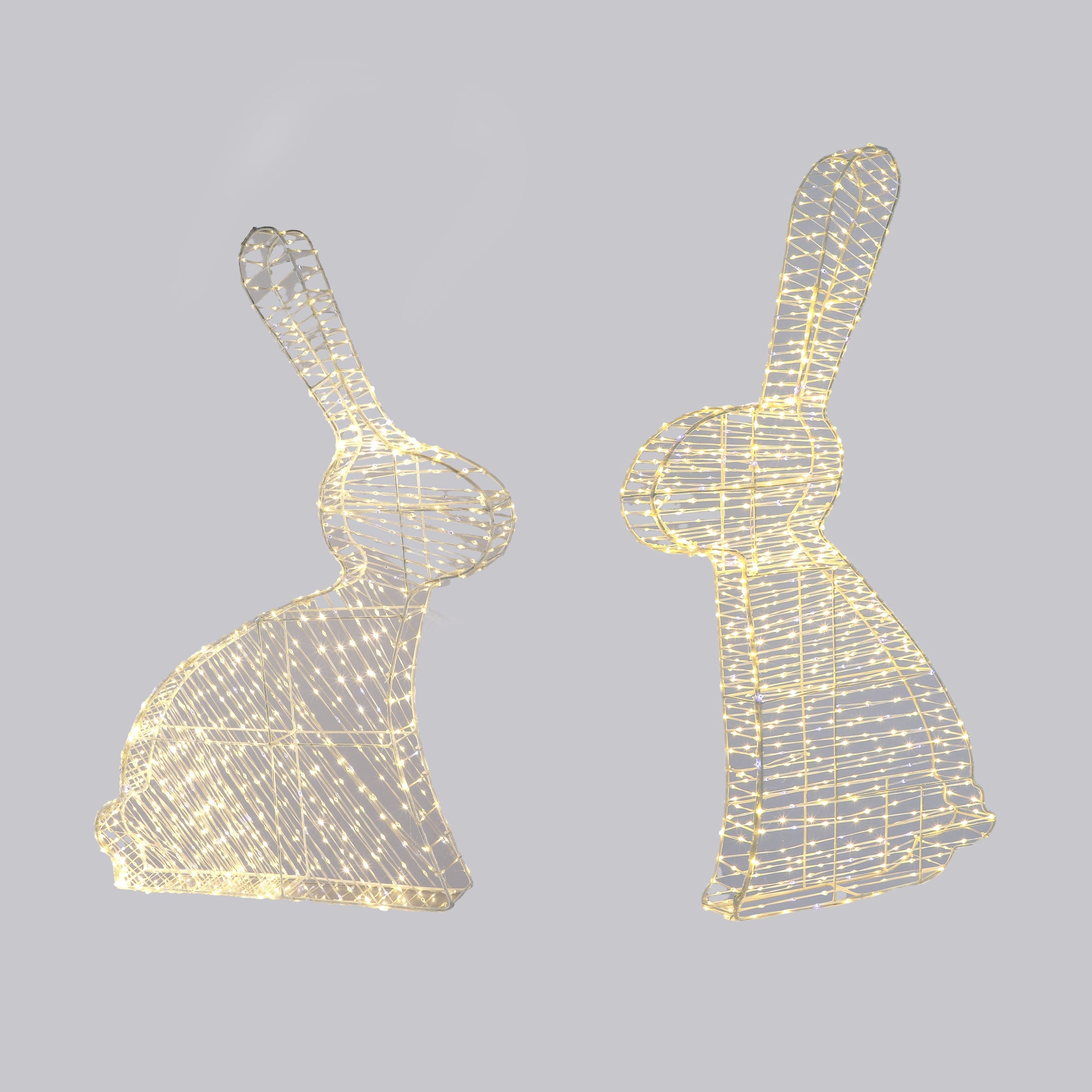 LED Pre-Lit Bunny- Set of 2