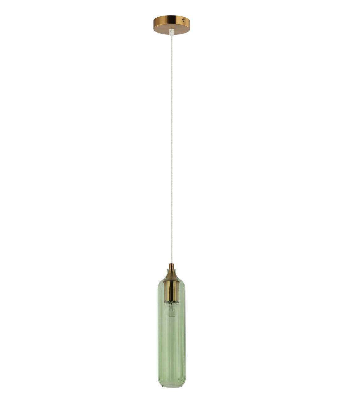 Manga Glass Cylinder Pendant Light Green