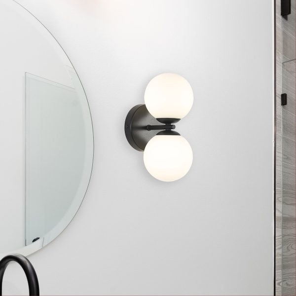 Oberon 2 Wall Light Black