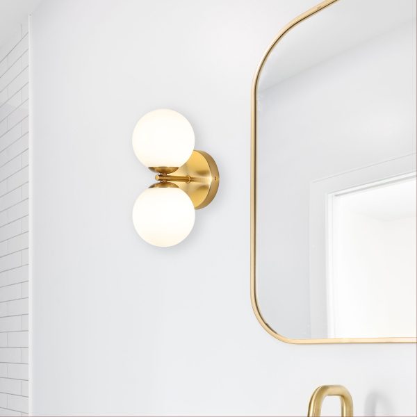 Oberon 2 Wall Light Satin Brass