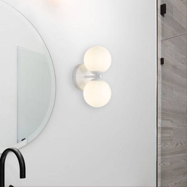 Oberon 2 Wall Light White