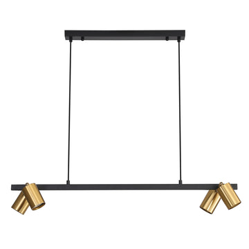 Bridge 4lt Spot Pendant Light Satin Brass