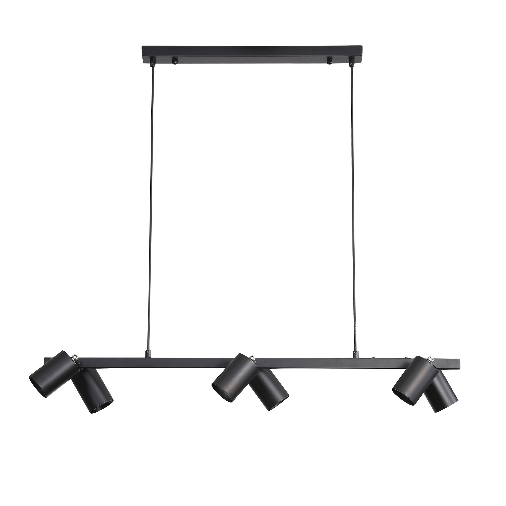 Bridge 6lt Spot Pendant Light Black