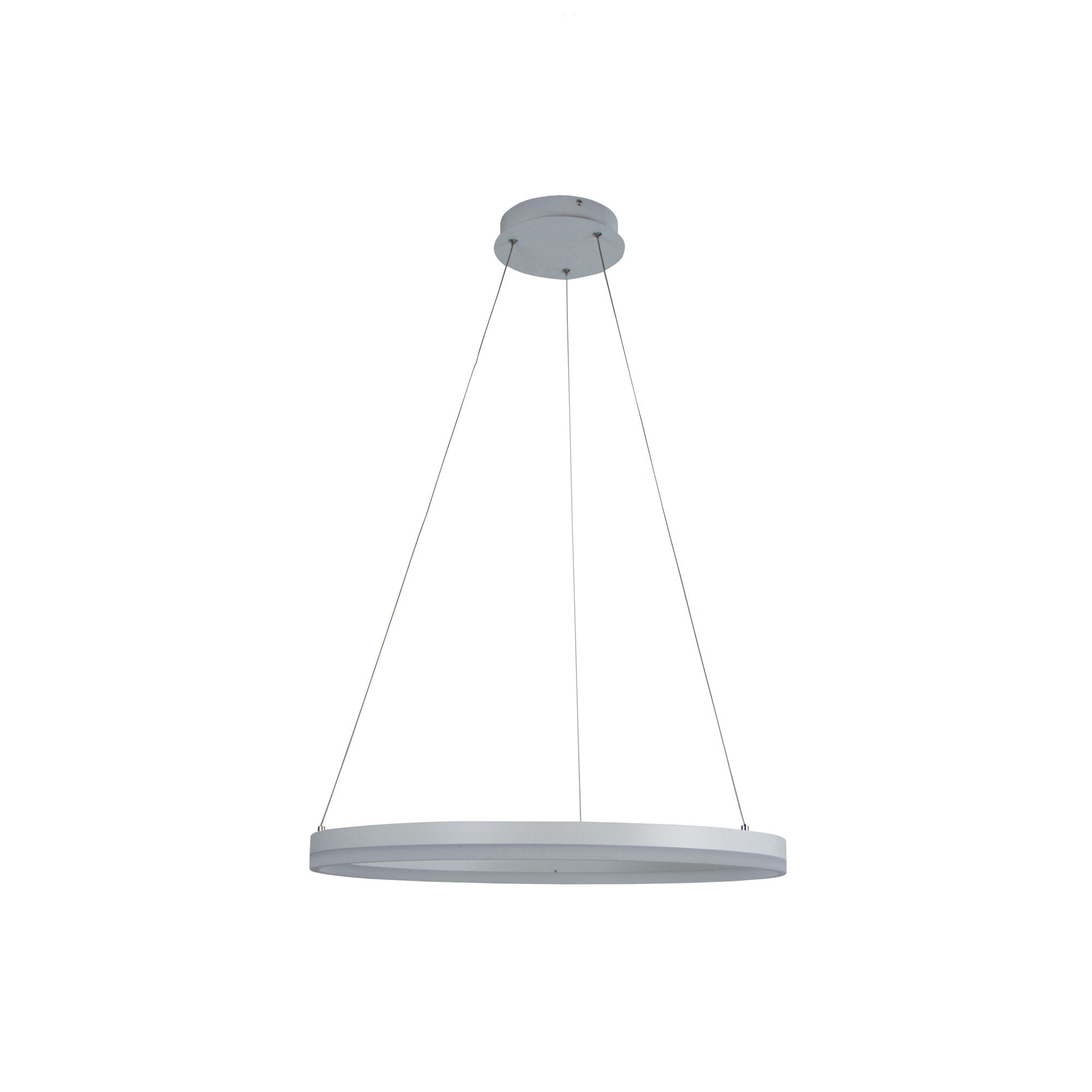 Cronus Modern Tricolour LED Halo Pendant Light White 60cm