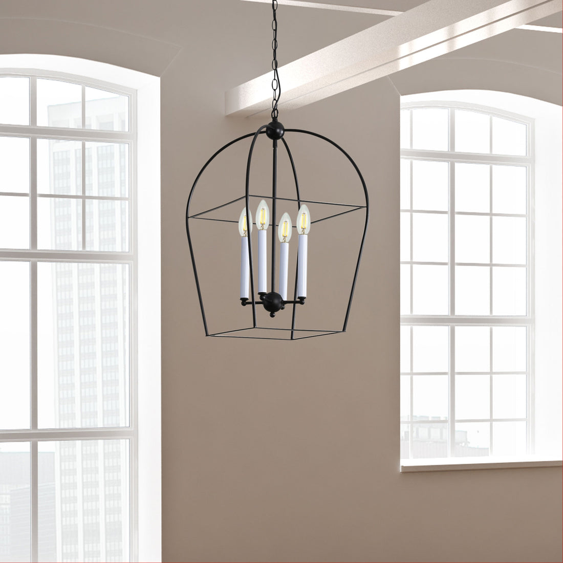 Langdon Metal Chandelier Light Black