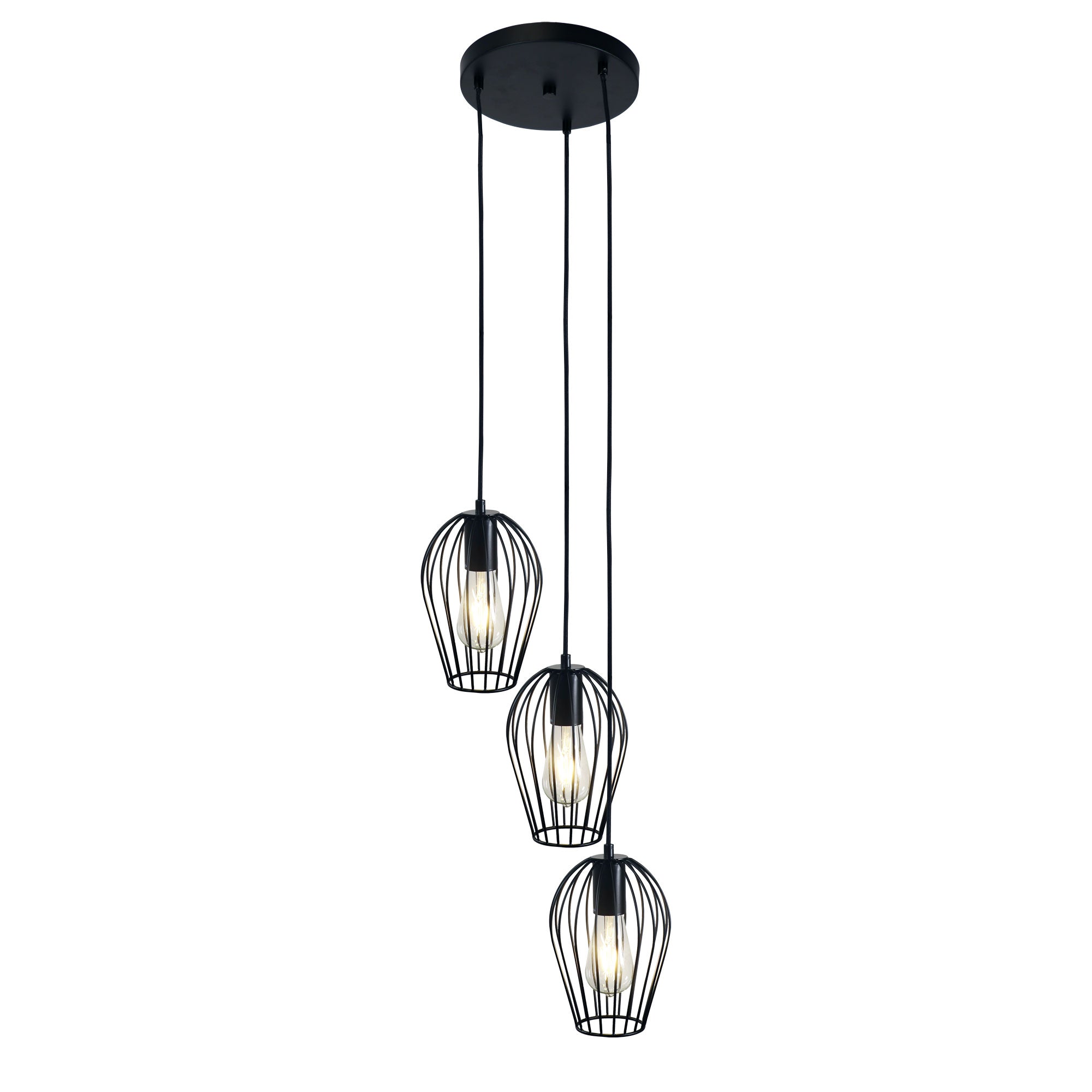 Olam 3lt Pendant Light Black