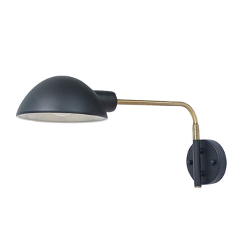 Klass Swing Arm Wall Light Antique Brass