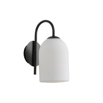 Arley Opal Matt Wall Light Black