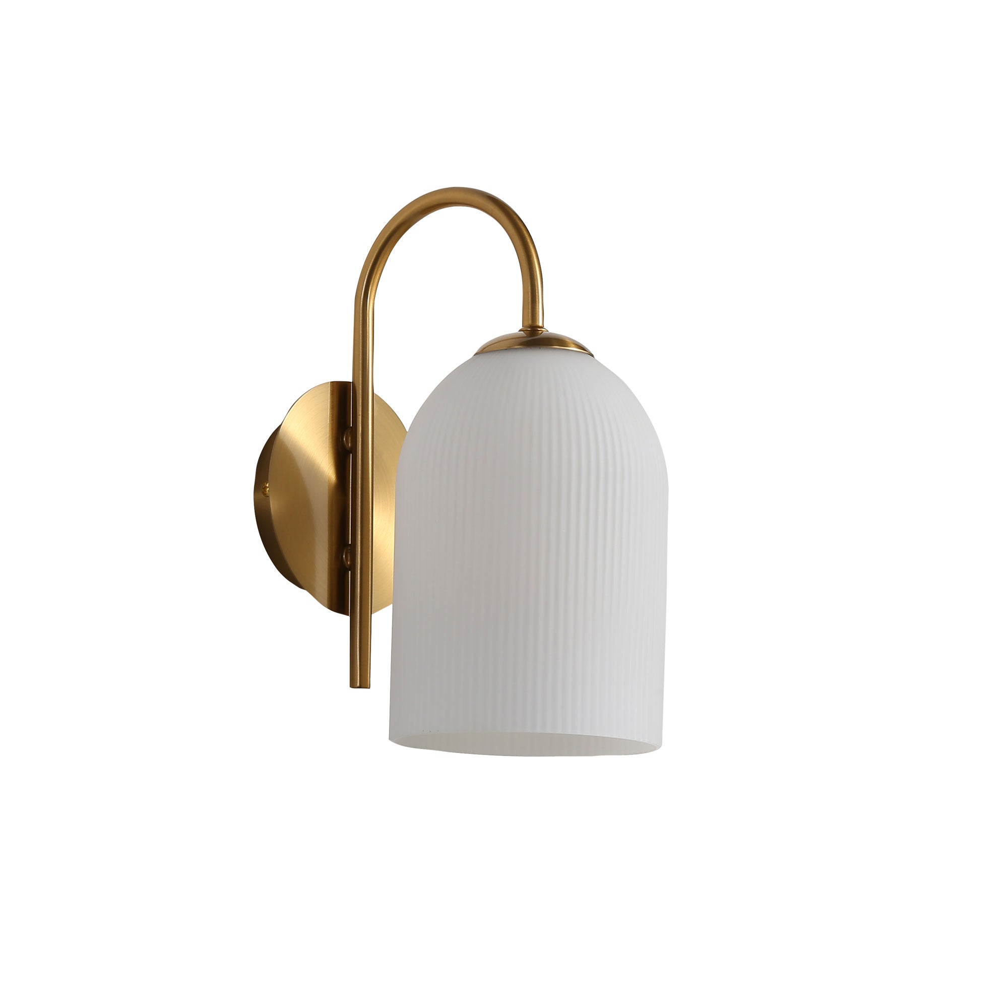 Arley Opal Matt Wall Light Satin Brass