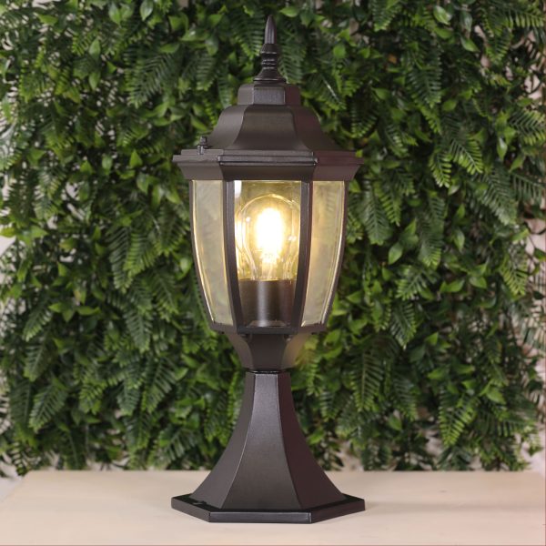 Highgate Newell Pillar Light Black