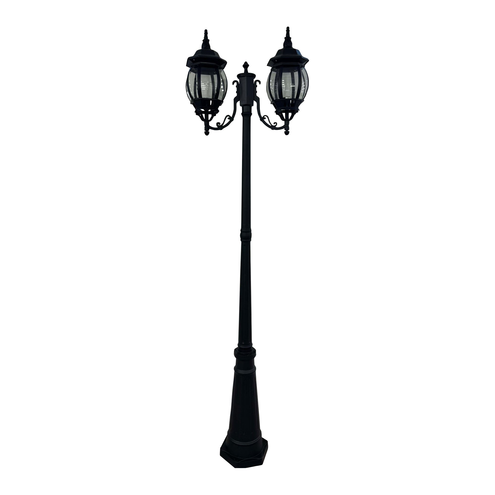 Highgate Twin Tradtional Outdoor Post Light Black