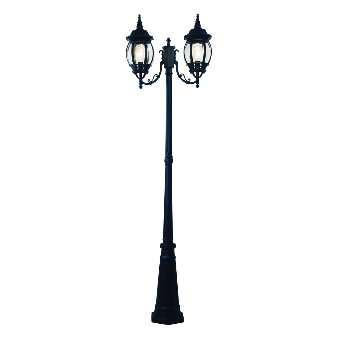 Highgate Twin Tradtional Outdoor Post Light Black