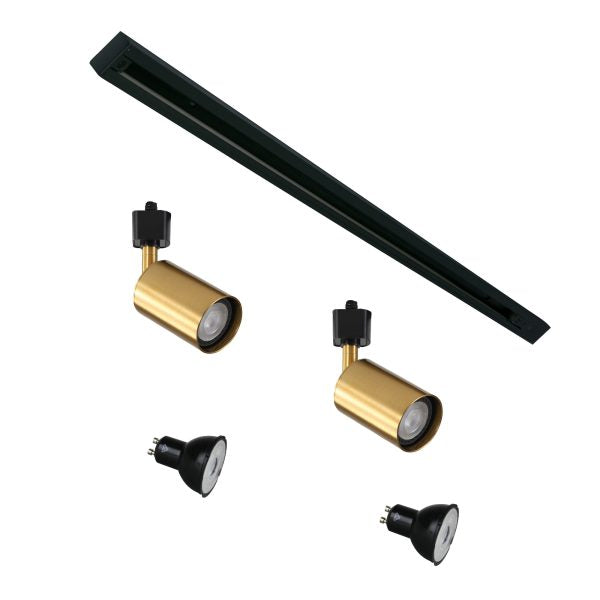 Bridge 2 Track Spot Light Black & Brass