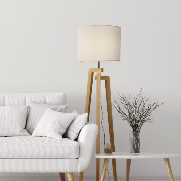 Lund Complete Floor Lamp White