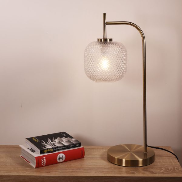 Cross Table Lamp Antique Brass