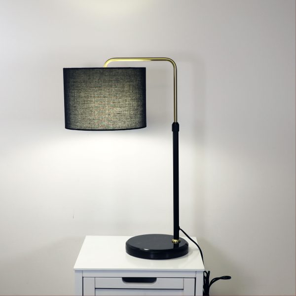 Myra Height Adjustable Table Lamp Black