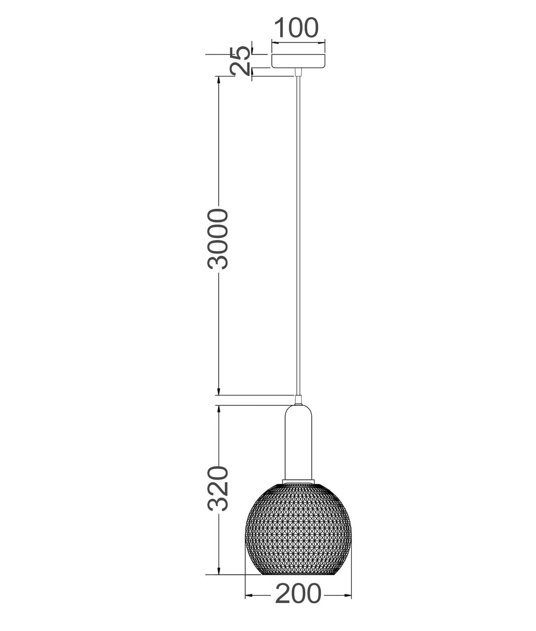 Pelota Segmented Glass Pendant Light Green