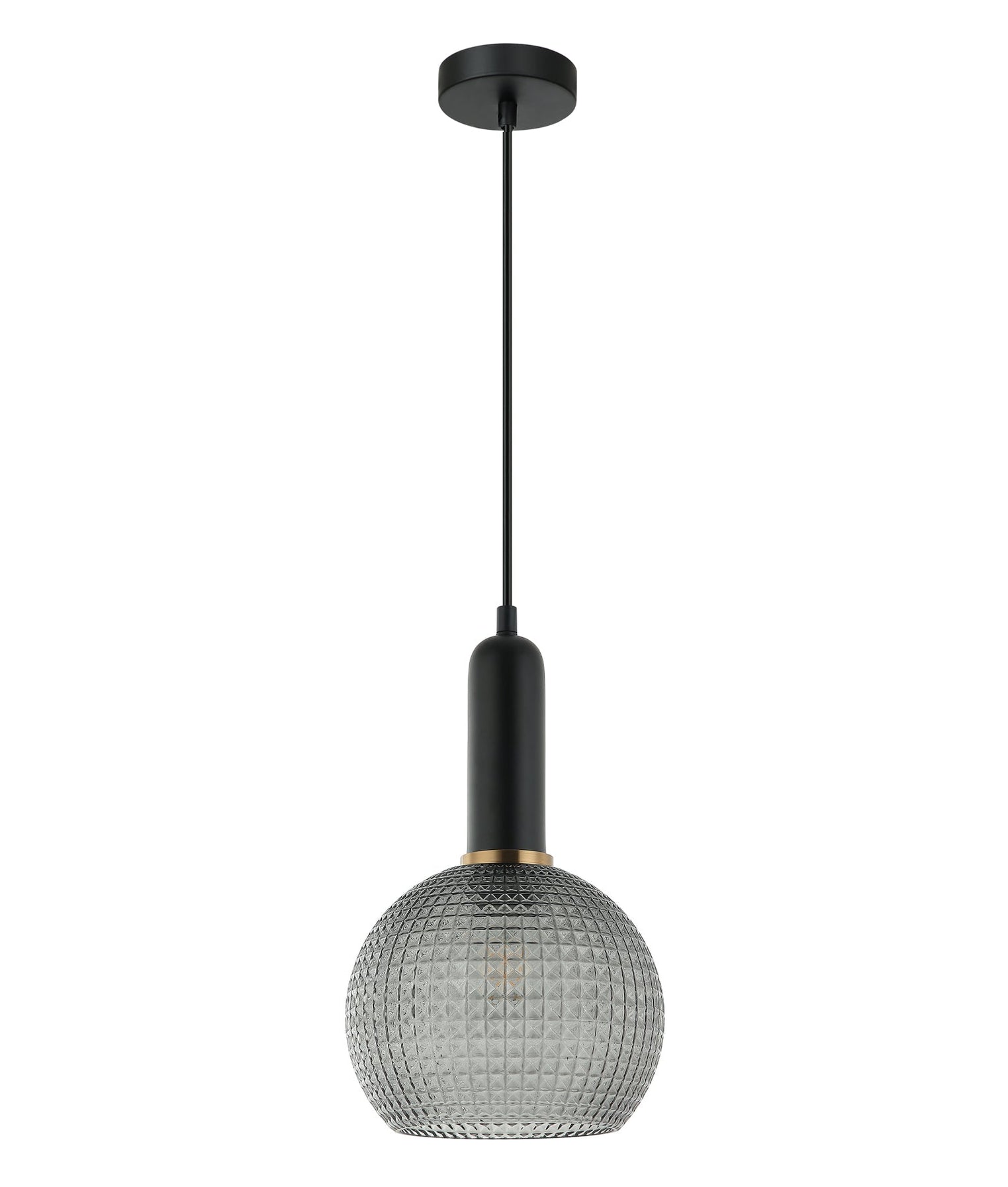 Pelota Segmented Glass Pendant Light Smokey Black