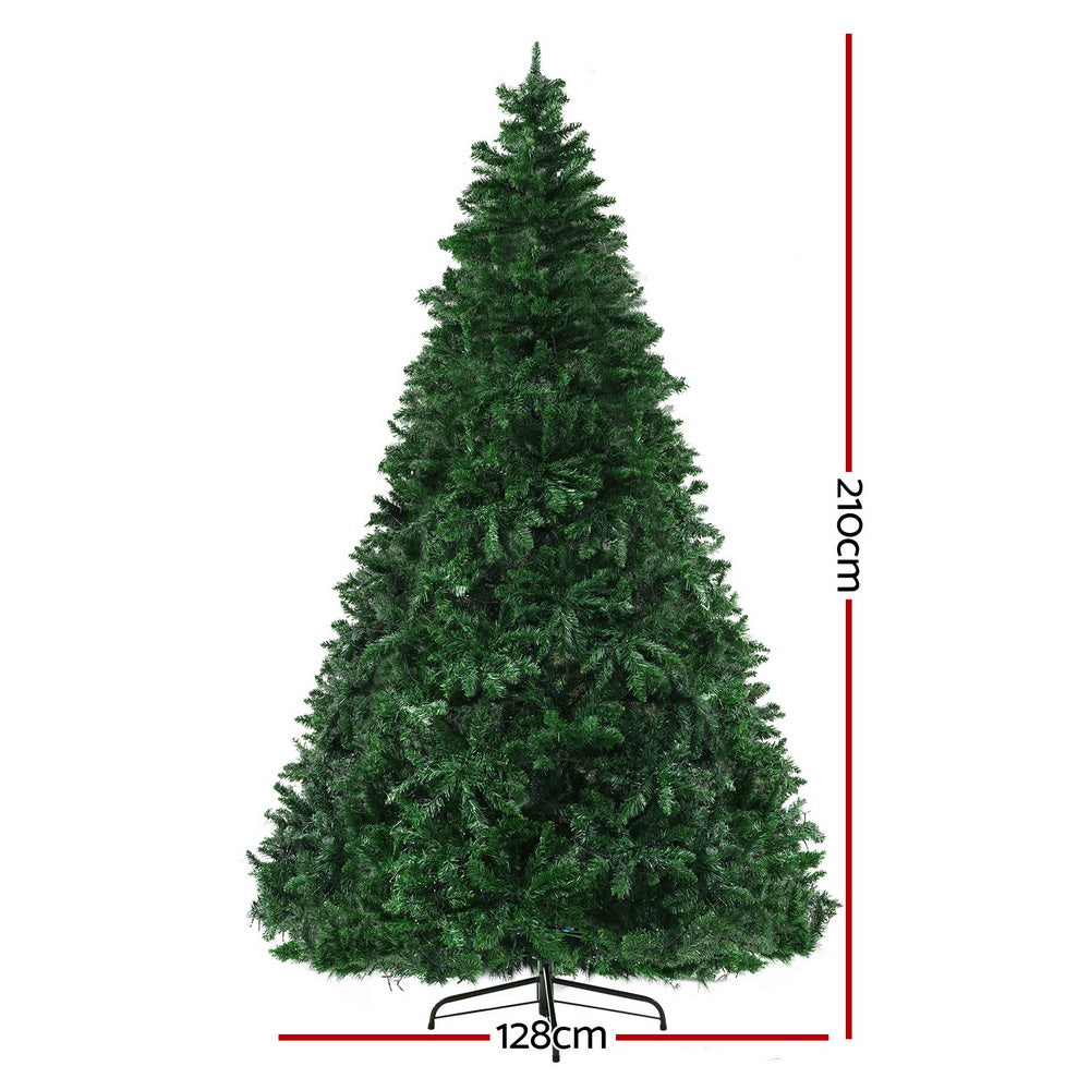 Christmas Tree 2.1m Xmas Tree Decoration 8 Light Mode Multi Colour