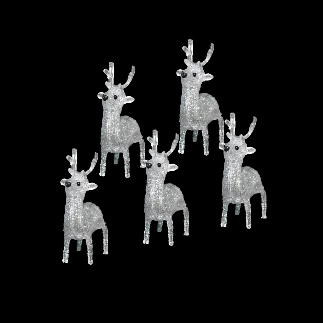 Acrylic Baby Reindeers - Set of 5