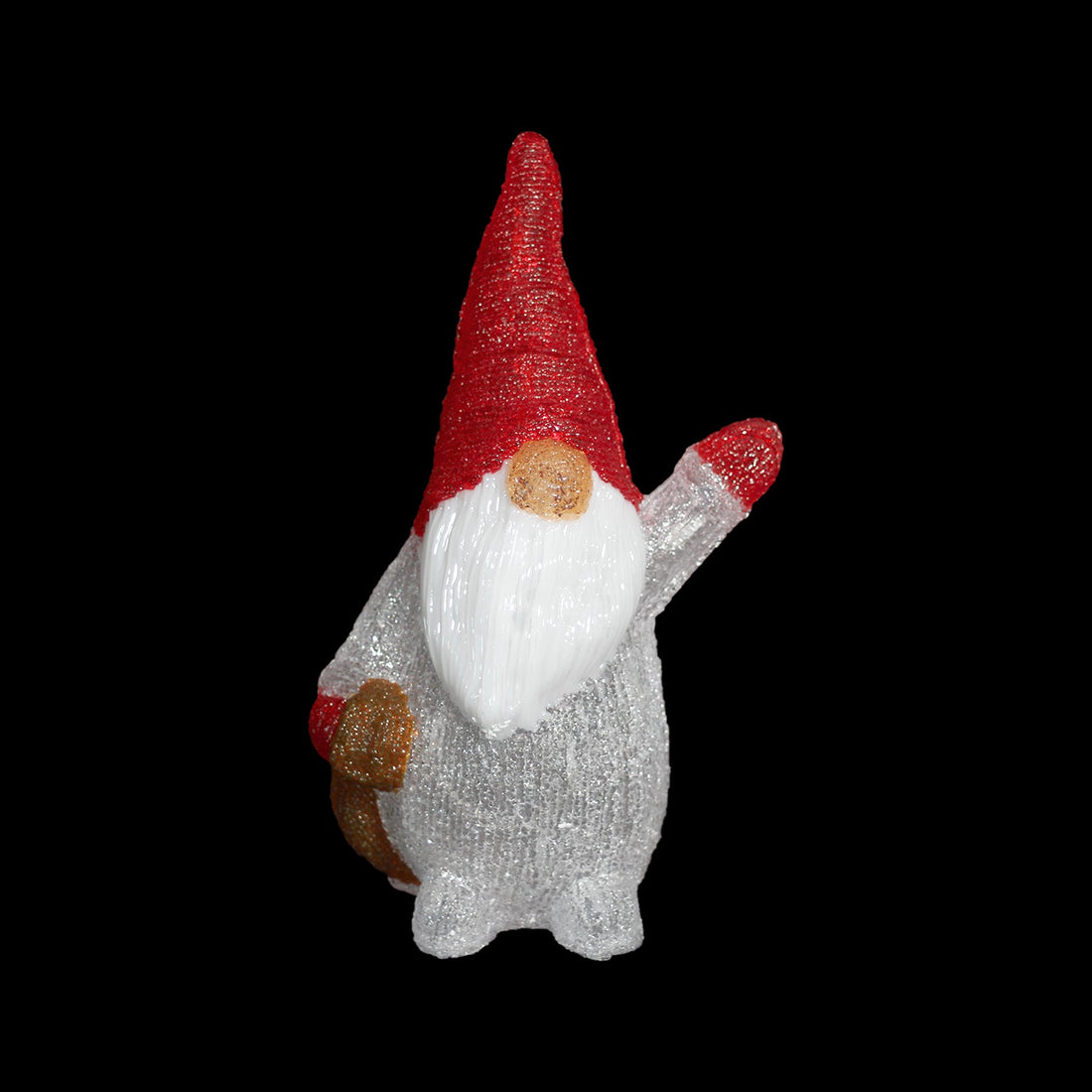 Acrylic Red Santa Waving Hand Gonk