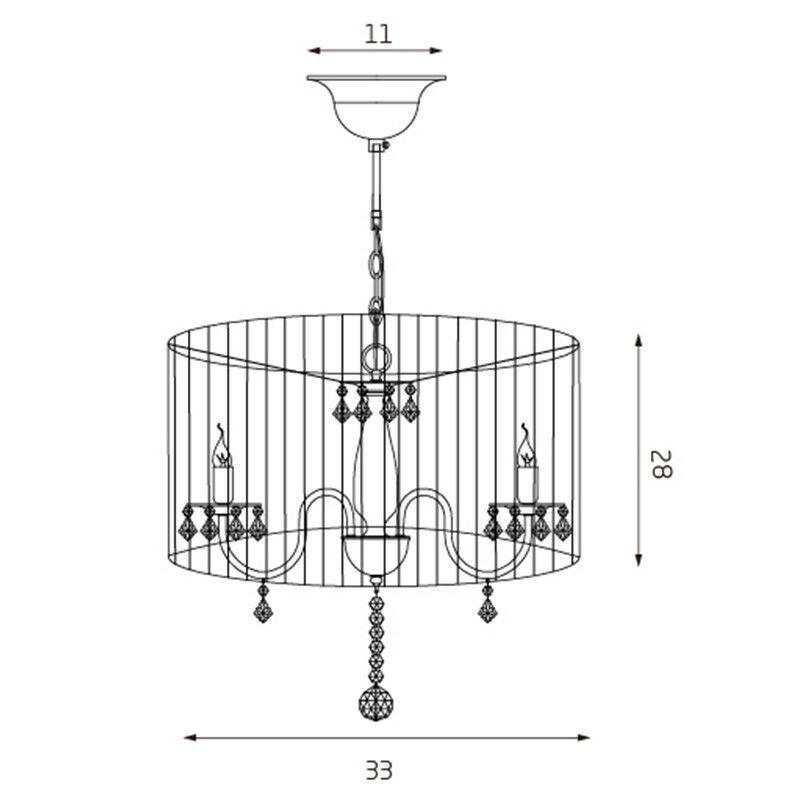 Paris Crystal Chandelier Pendant Light - White