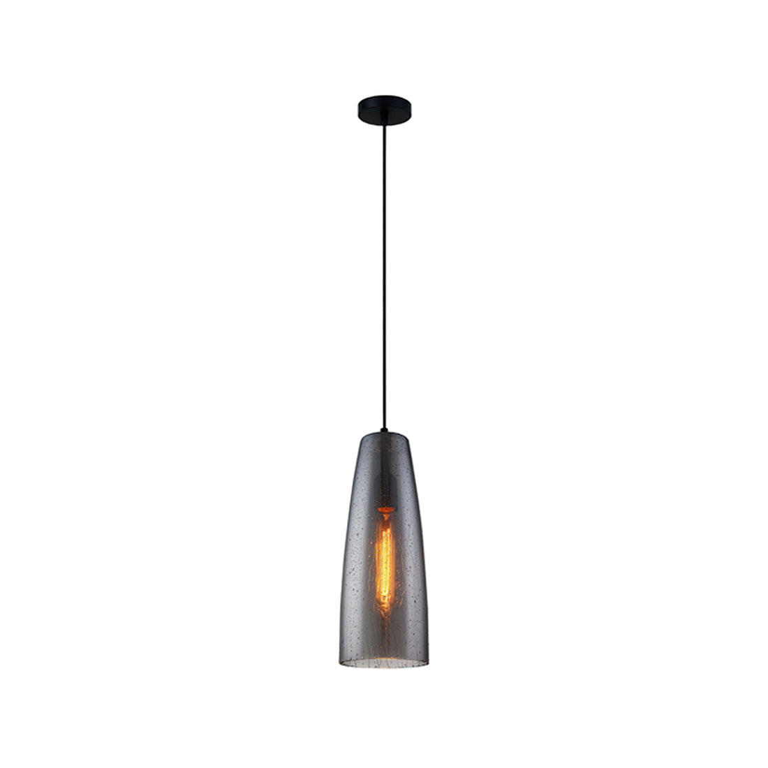 CHUVA Smoke Black Glass with Rain Drop Effect Pendant Light