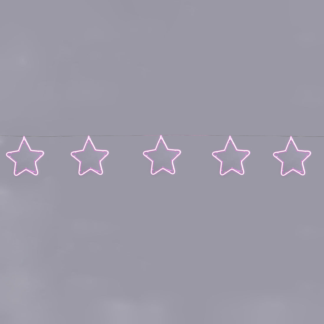 Set of 5 Neon Star