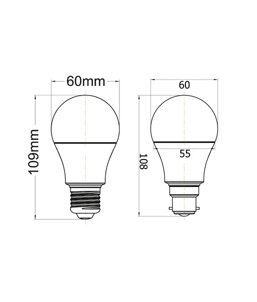 LED Globes GLS E27 10W Set of 4