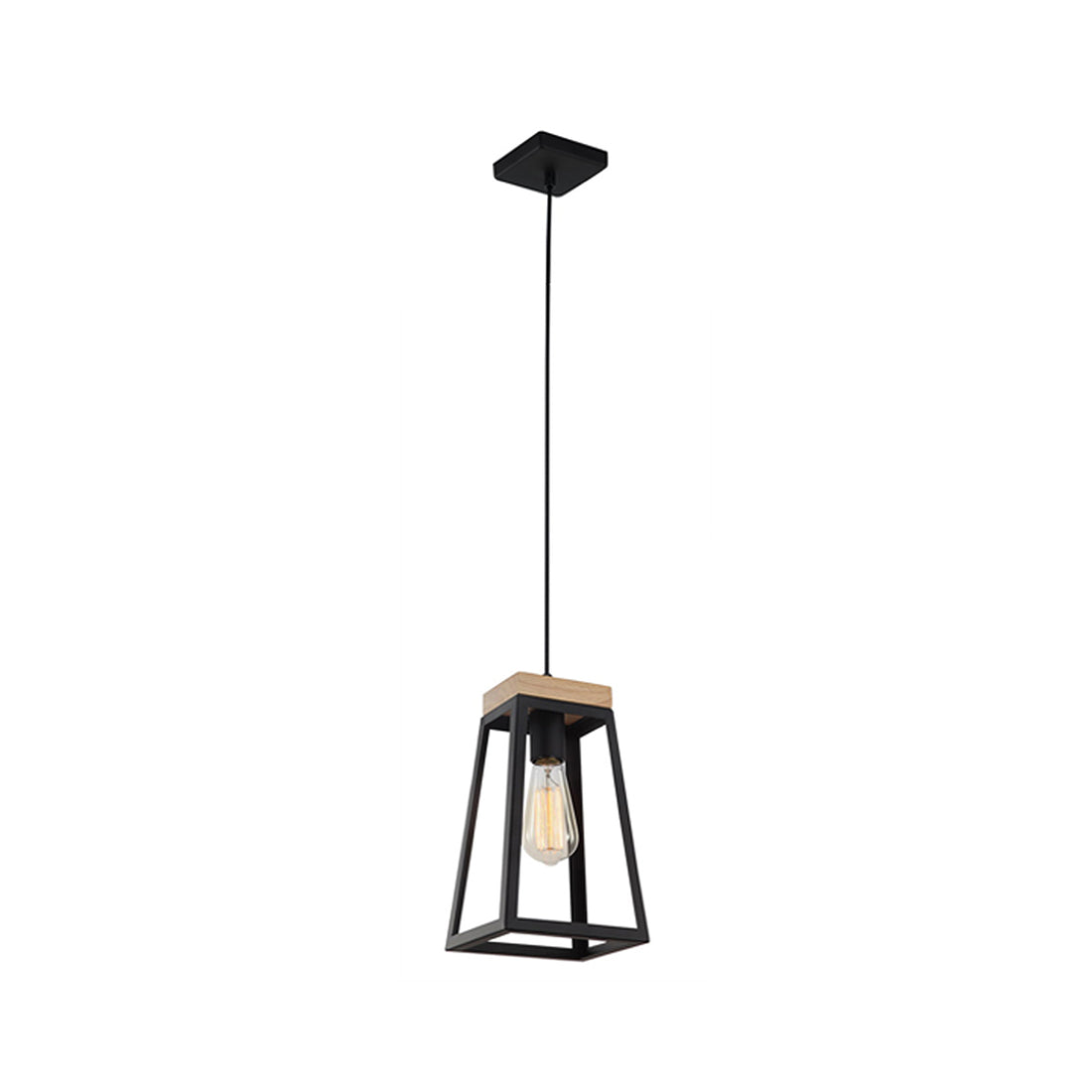 LANTERNA Wood Trapezium Pendant Light