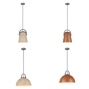 LEGNA Natural / Salem Oak Ellipse / Dome Pendant Light