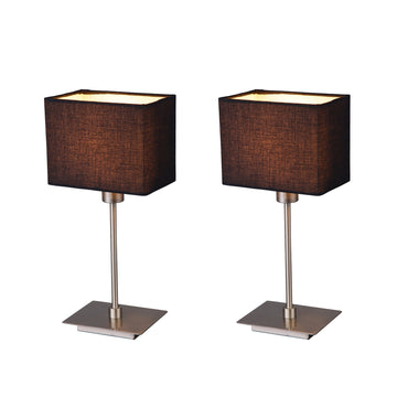 Set of 2 Pueblo Table Lamp - Black