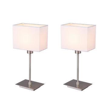 Set of 2 Pueblo Table Lamp - White