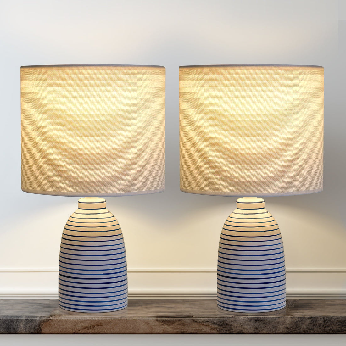 Agapan Ceramic Table Lamp | Set Of 2