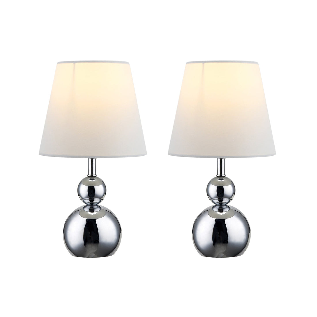 Set of 2 Hulu Touch Table Lamp - White