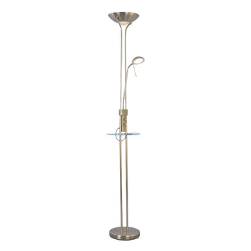 Seed USB LED Mother & Child Floor Lamp - Antique Brass