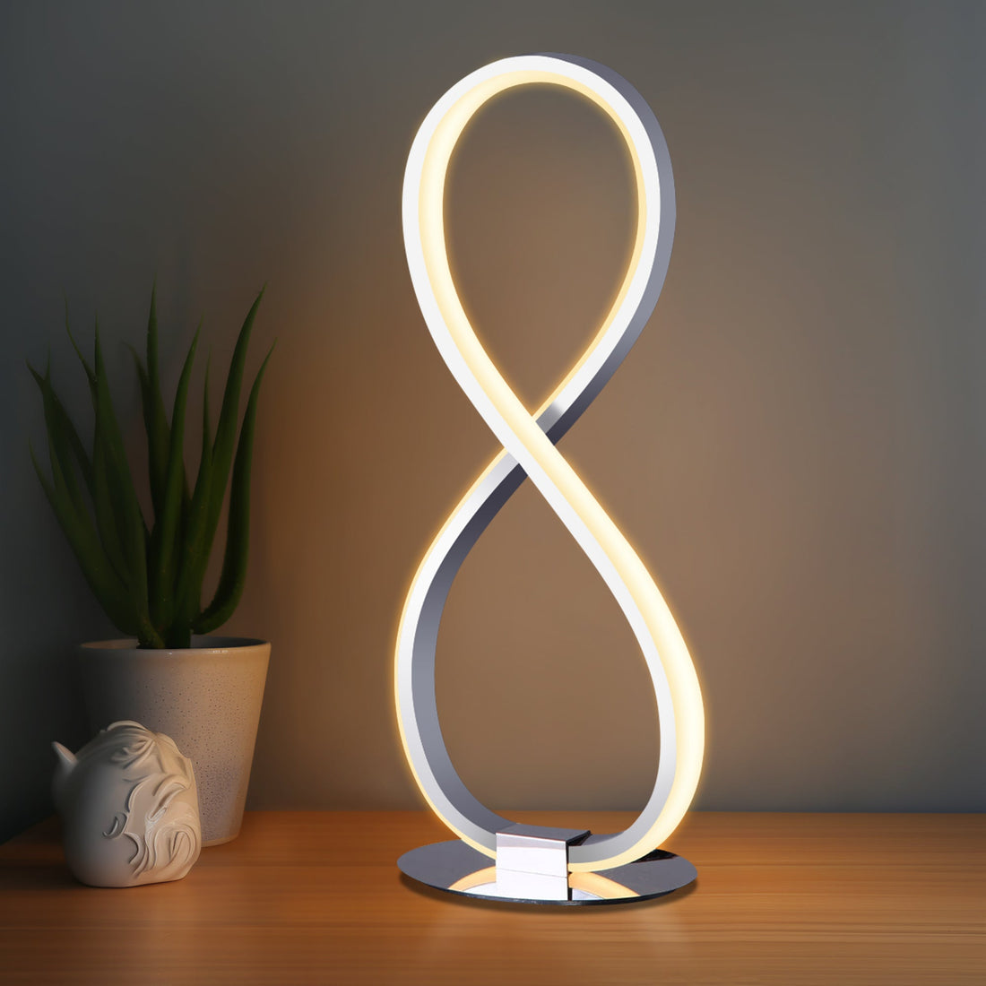 Infinite LED Table Lamp - Chrome