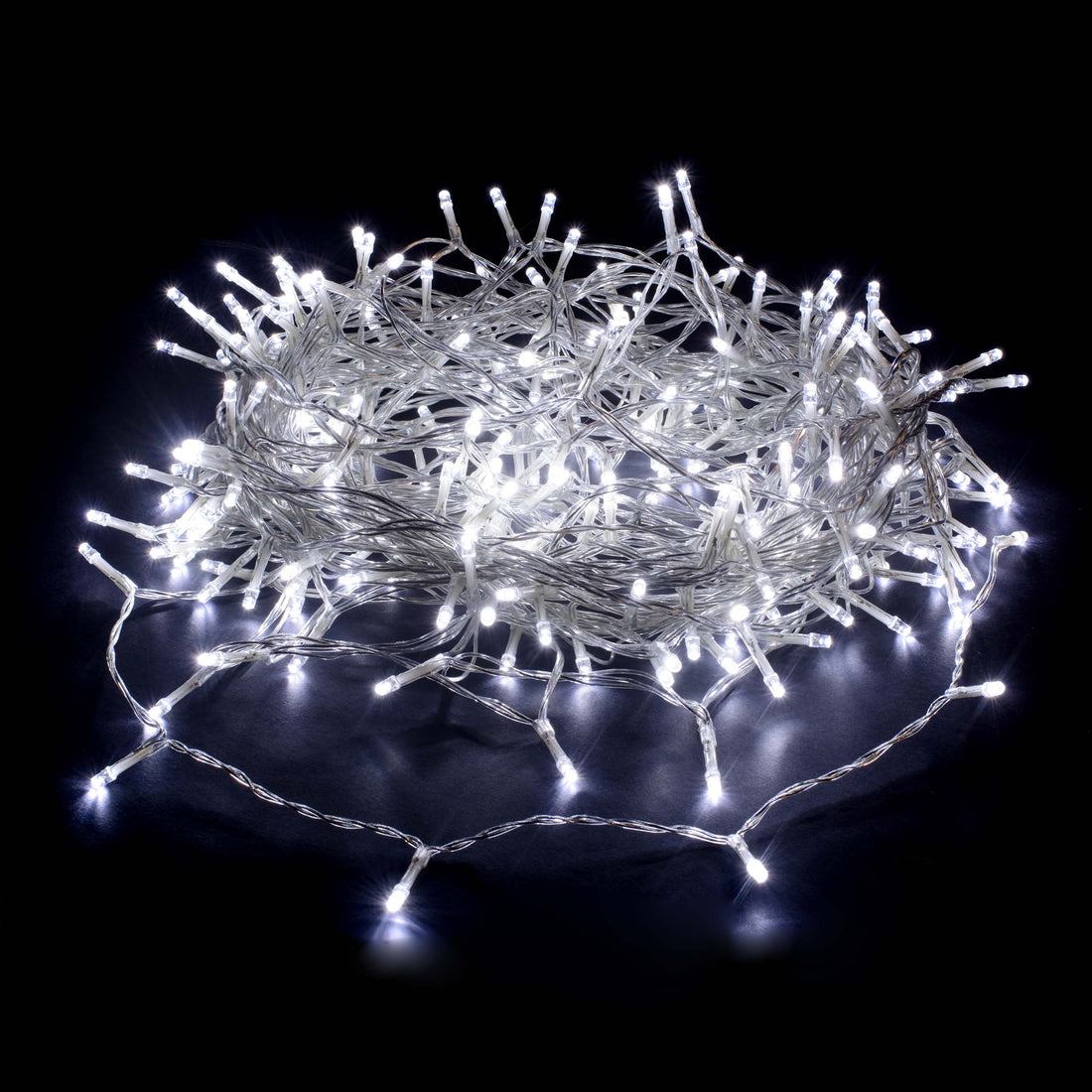 240 LED Fairy Light Chain Clear Cable - 7 Colour Options