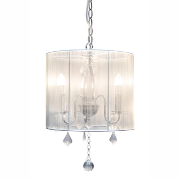 Paris Crystal Chandelier Pendant Light - White