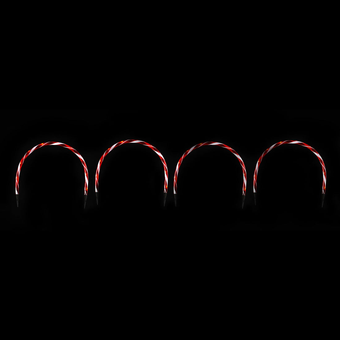 Set of 4 Arch Pathway Candy Cane Lights - 2 Colour Options